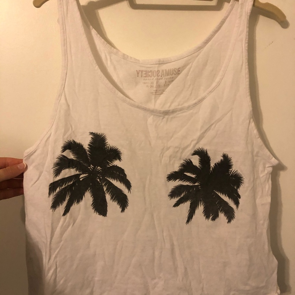 Palm tree tank top
